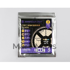Светодиодная лента Ambrella light GS3402 2835 240Led/ 20W m/ 24V IP20 4500K/ 5000*10*1.2mm (2 конт.)