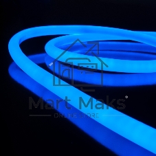 Лента светодиодная LS003 220V / Гибкий неон 9.6W 144Led 2835 IP67 16mm круглый синий, 50 м