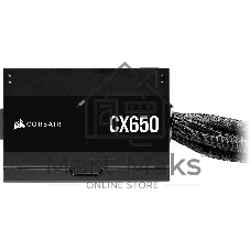 Блоки питания/ Power Supply Corsair CX650, Model RPS0128, 650W 80+ Bronze (ATX, 2.31, Non-modular, 1x24(20+4)pin, 1xCPU 8(4+4)pin, 2xPCIe*2 8(6+2)pin, 3xSATA3, 2xMOLEX4pin, Active, 120x120mm, 150x120x86mm, APFC, Power cable-EU, black)