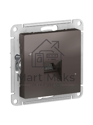 Механизм розетки компьютерной AtlasDesign RJ45 мокко SchE ATN000683