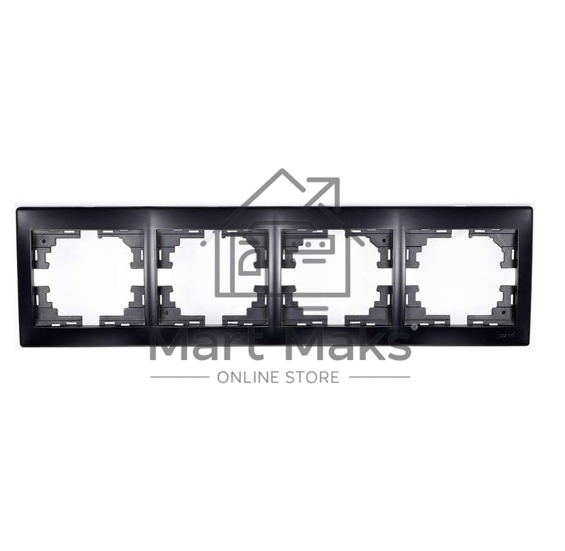 Рамка 4-м Мира горизонтальная черный бархат LEZARD 701-4200-149