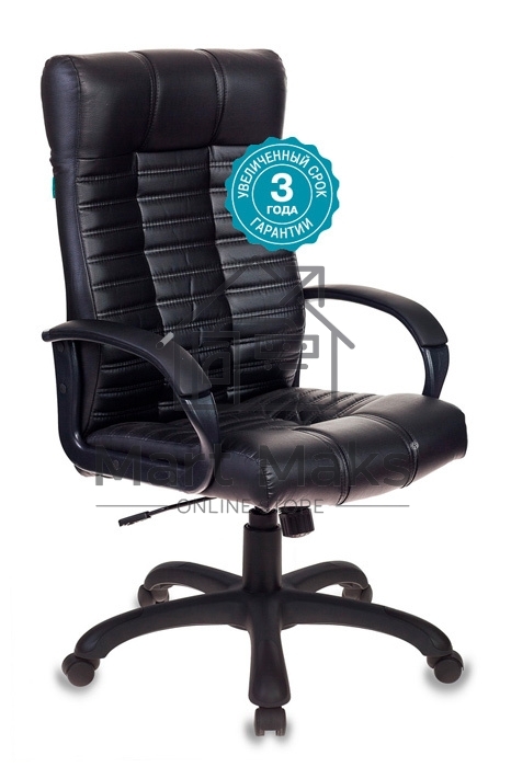 Кресло руководителя Бюрократ KB-10/BLACK черный, искусственная кожа