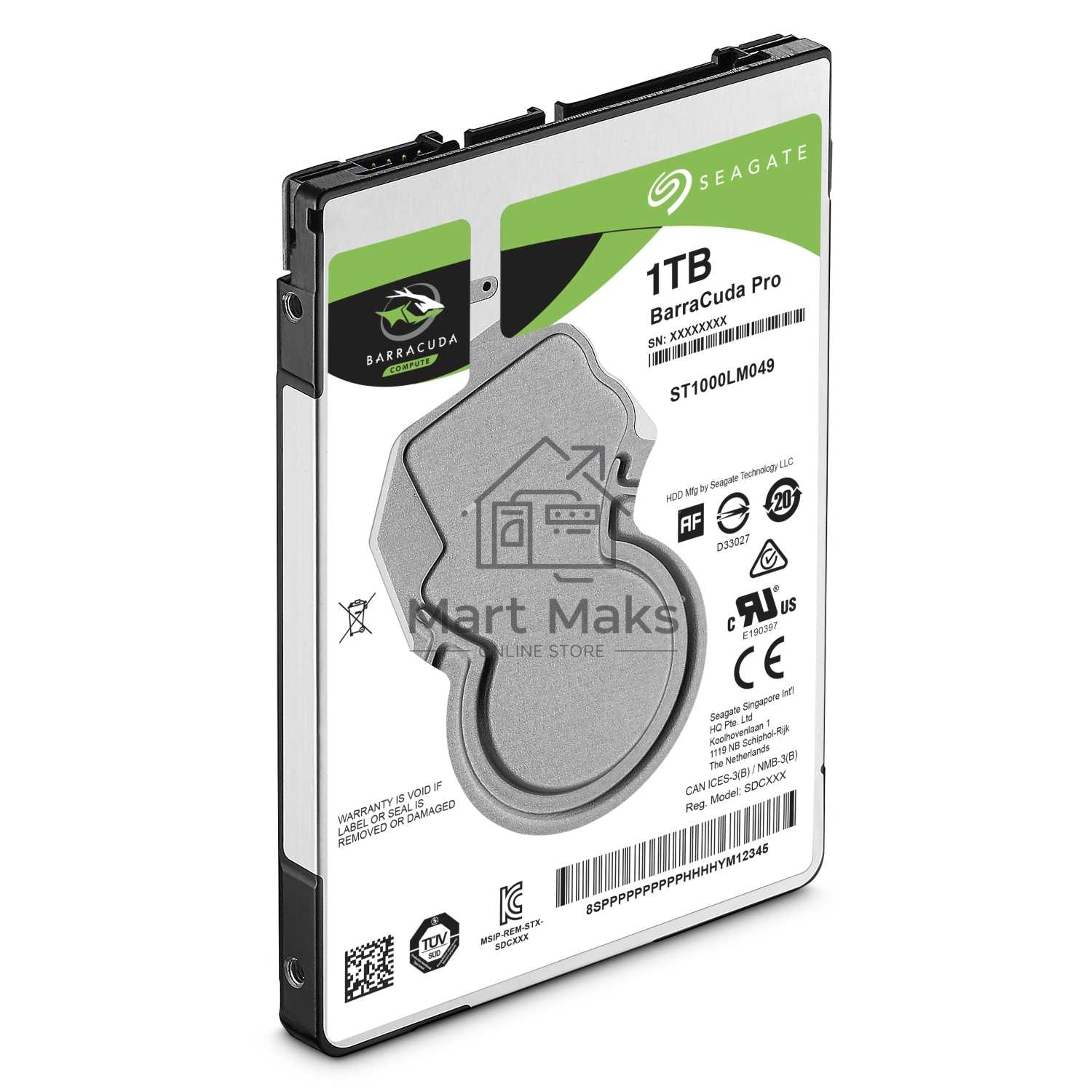 Жесткий диск Seagate HDD Mobile Barracuda25 Guardian (2.5'/ 1TB/ SATA 6Gb/s/ rmp 7200)