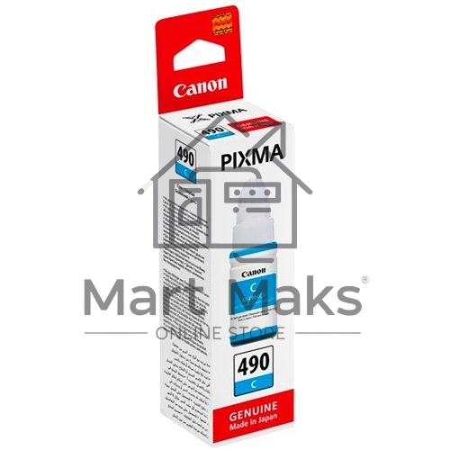 Чернила Canon GI-490C 0664C001 голубой (70 мл) для Canon Pixma G1400/2400/3400