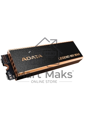Накопитель SSD   ADATA LEGEND 960 MAX, 4Tb, M.2 2280, PCIe 4.0 x4, NVMe, R/W 7400/6800, с радиатором