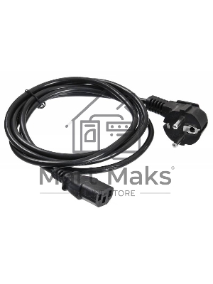 Кабель Buro BU-PCAB-5M-16A IEC C13 Евровилка угловой 5м