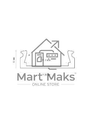 Комплект накладного алюминиевого профиля с рассеивателем, 15х6мм, 2м Rexant