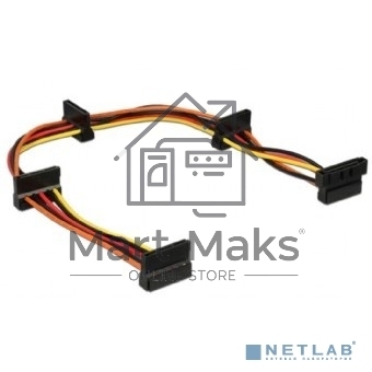 Кабель Cablexpert Кабеля питания SATA, 4x15pin(M)/15pin(F), 40см (CC-SATAMF-03)