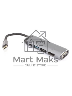 Кабель Type-C на VGA + HDMI + USB 3.1 + Type C + PD + USB 2.0