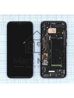 Дисплей для Samsung Galaxy S8 SM-G950F в сборе с тачскрином и рамкой OLED черный
