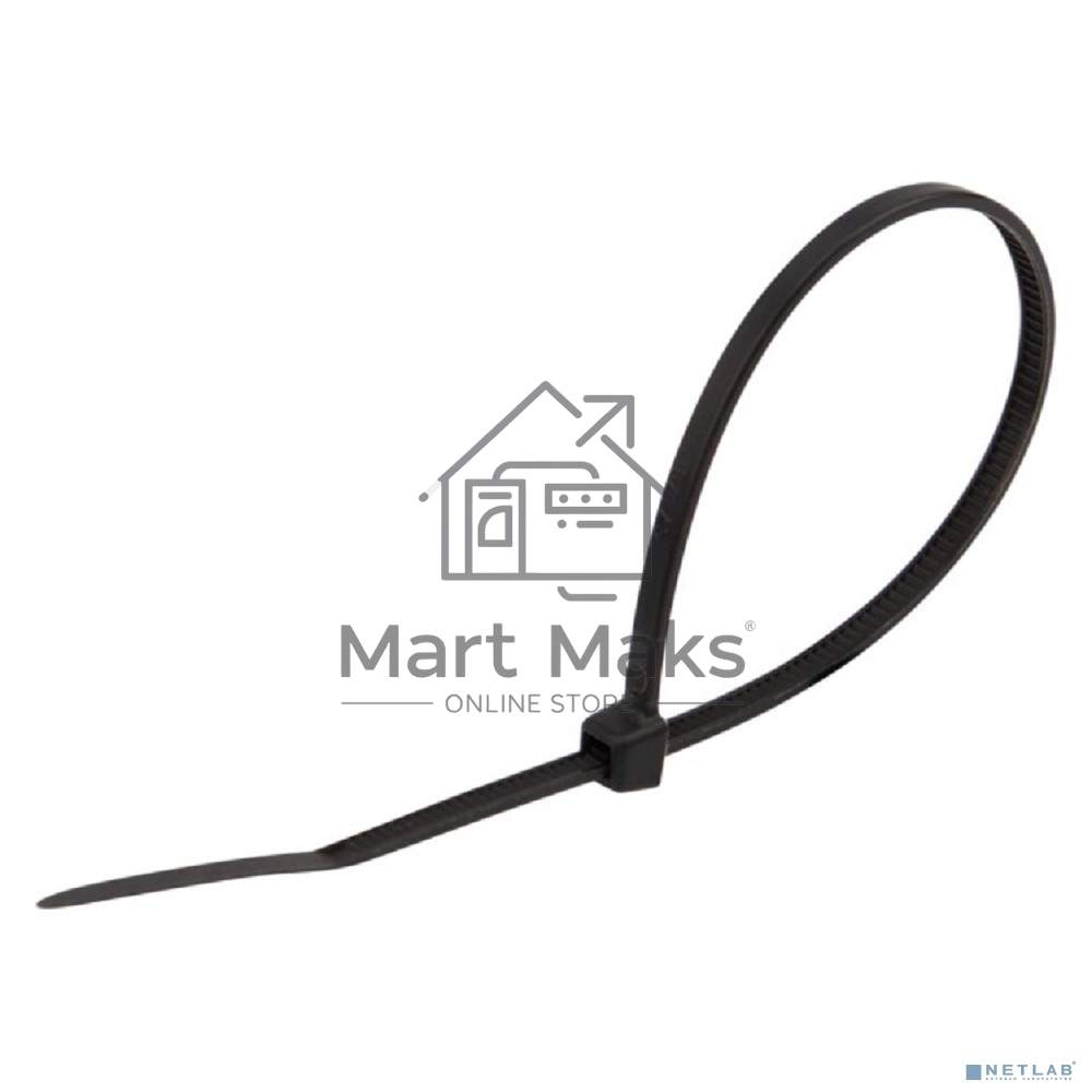 Хомут-стяжка кабельная нейлоновая Rexant 600 x7.6 мм, черная, упаковка 100 шт.