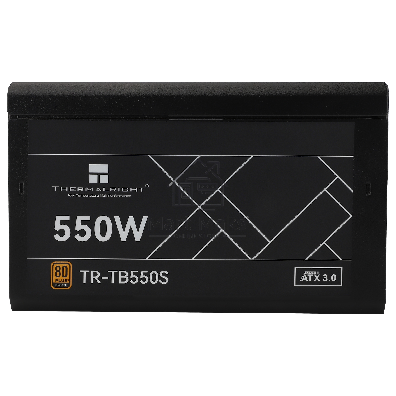 Блок питания Thermalright TR-TB550S, 550W 80+ Bronze (ATX, 3, Non-modular, 1x24(20+4)pin 550mm, 1xCPU*2 8(4+4)pin 600+150mm, 1xPCIe 8(6+2)pin 450mm, 1xSATA*3+MOLEX4pin*1 400+150+150+150mm, 1xSATA*2+MOLEX4pin*2 400+150+150+150mm, Active, 120x120mm, 150x140
