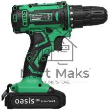 Дрель-шуруповерт Oasis ASB-14S Eco, 14,4 В, 2 Ач, 35 Нм, щеточный