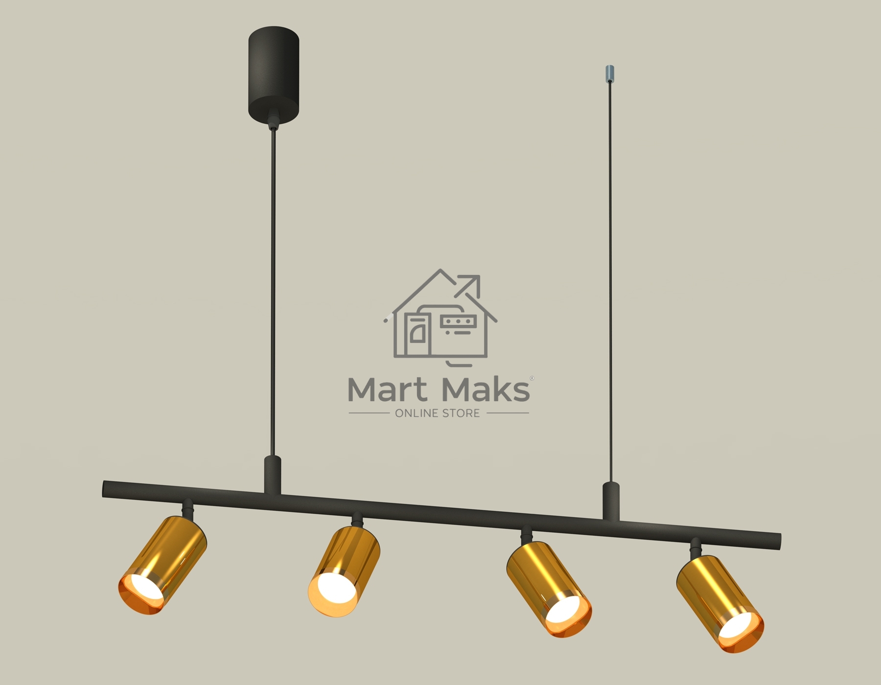 Светильник Ambrella light XB9002330/4 SBK/PYG черный песок/золото желтое полированное MR16 GU5.3 (С9002, С6327, N6134)