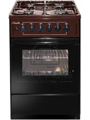 Плита комбинированная Лысьва ЭГ 401-2у коричневый, конфорок 4 шт, духовка 57 л, 50 см x 84 см x 60 см