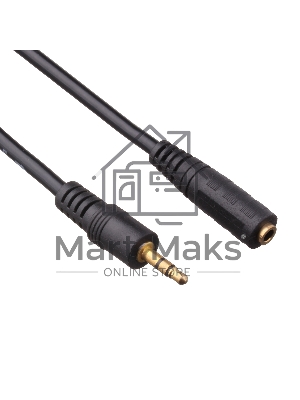 Удлинитель звуковой Exegate (3.5мм Jack M - 3.5мм Jack F) 2.0м позолоченные разъемы