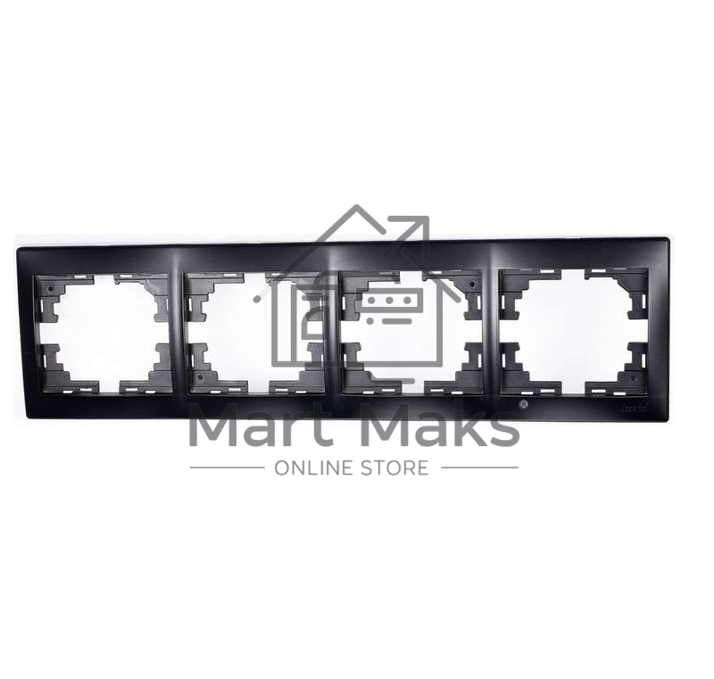 Рамка 4-м Мира горизонтальная черный бархат LEZARD 701-4200-149