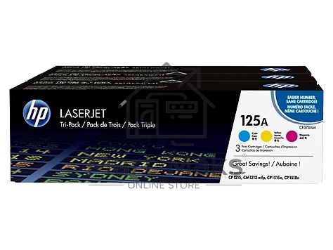 Картридж лазерный комплект HP CF373AM голубой/пурпурный/желтый для CLJ CP1215/1515 3 х 1400стр.