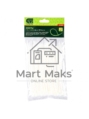 Хомуты Сибртех, 150 х 3,6 мм, пластиковые, белые, 100 шт.