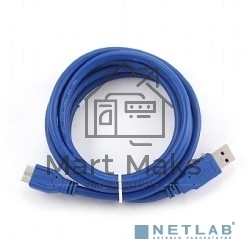 Кабель USB 3.0 для соед. 1.8м А-microB (5 pin) Gembird PRO позол.конт., пакет CCP-mUSB3-AMBM-6