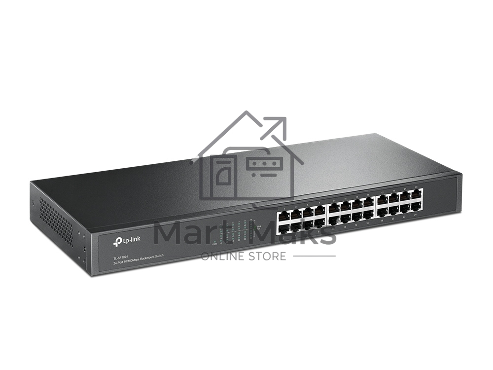 Сетевой коммутатор TP-Link SMB TL-SF1024 Коммутатор 24-port 10/100M Switch, 1U 19-inch rack-mountable steel case