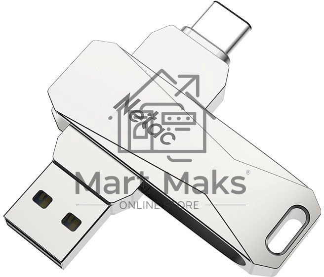 Флешка USB R/W R/W Drive Netac U782C dual USB3.0+TypeC 64GB, retail version