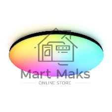 Умный светодиодный светильник FZ2005 BK черный IP54 25W 3000K-6500K+RGB Wi-Fi Алиса/Tuya/Smart Home/Alexa D370*55 (ПДУ ИК)