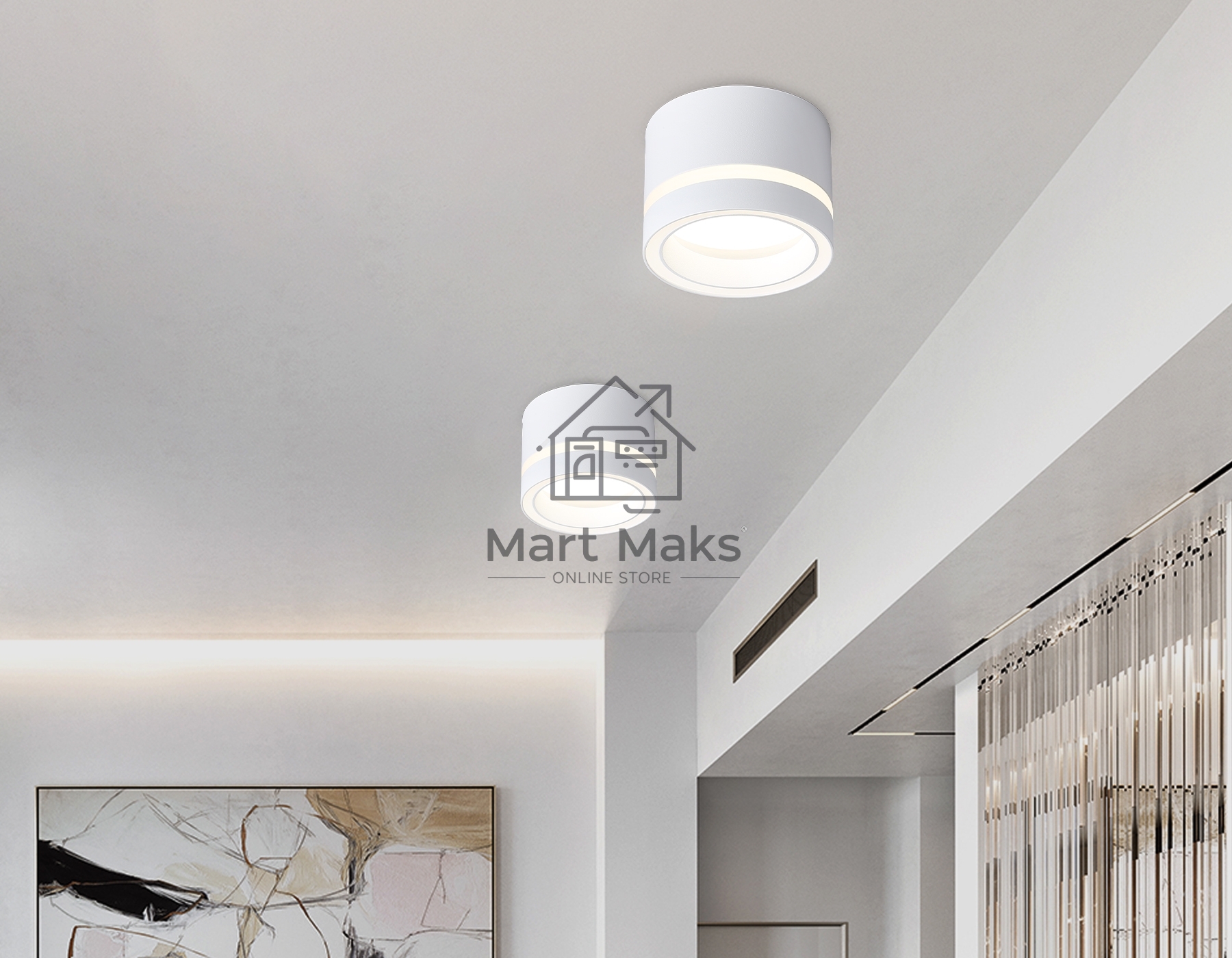 Светильник Ambrella light TN5245 WH белый GX53 max 12W D85*62
