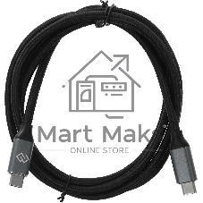 Кабель Digma D-Type-C-USB3.2-1.5m D-TYPE-C-USB3.2-100W-4K-1.5M 1.5м черный