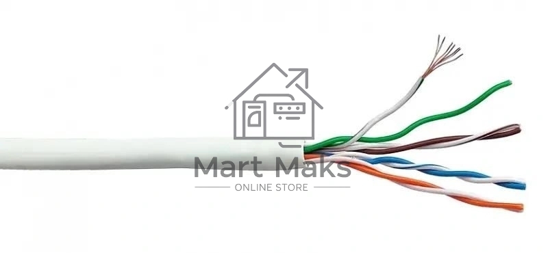 Кабель информационный LANMASTER LAN-5EUTP-HFLT-WH cat.5e UTP 4 пары 24AWG LSZH внутренний 305м белый