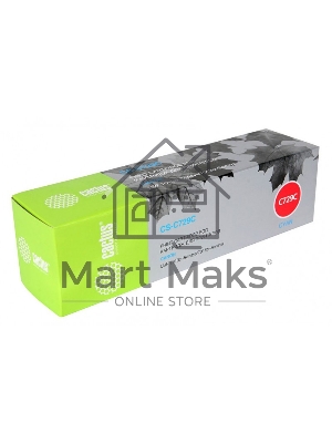 Картридж Cactus CS-C729C голубой (1000 стр.) для принтеров Canon i-SENSYS LBP7010C/ LBP7018C