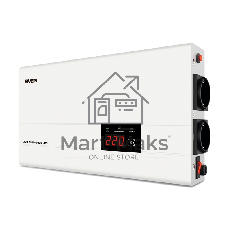 Сетевые фильтры SVEN Стабилизатор напряжения AVR SLIM-2000 LCD