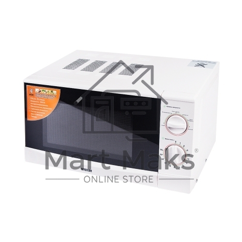 Микроволновая печь Mystery MMW-2012 белый, 20 л, 800 Вт, переключатели - поворотный механизм