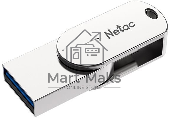 Флешка USB R/W R/W Netac USB Drive U785C USB3.0+TypeC 64GB, retail version