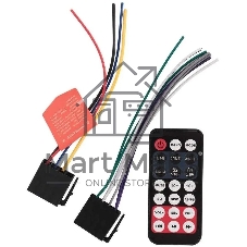 Автомагнитола Soundmax SM-CCR3168B, 1 DIN, Bluetooth, USB Type-A, AUX, пульт ДУ