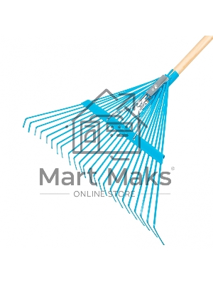 Веерные PALISAD 61790 грабли с деревянным черенком стальные усилинные покрытые эпоксидом luxe