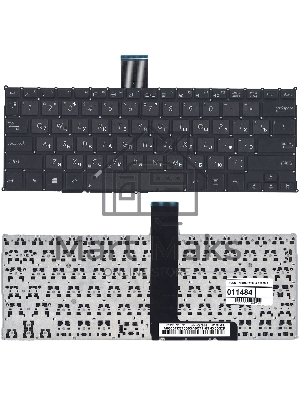 Клавиатура для ноутбука Asus F200CA F200LA F200MA X200 черная, без рамки, плоский Enter