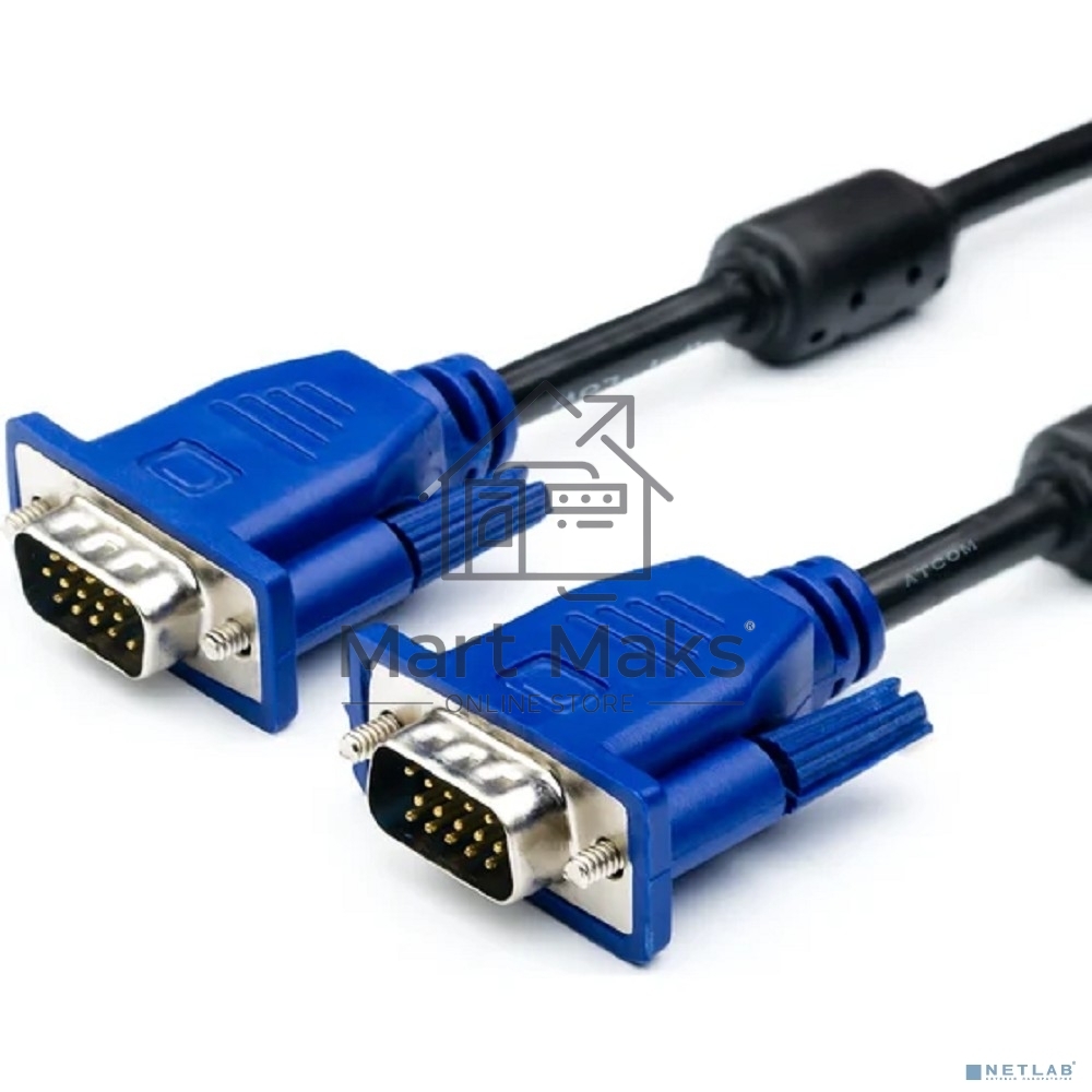 Кабель интерфейсный VGA Filum FL-C-VGAM-VGAM-1.8M 1.8 м., черный, разъемы: VGA male-VGA male, пакет