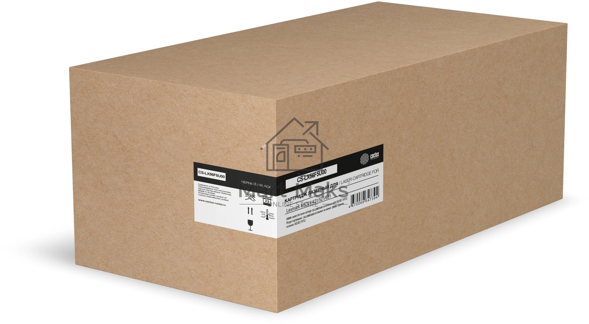 Картридж лазерный Cactus CS-LX56F5U00 56F5U00 черный (25000 стр.) для Lexmark MS321/421/521/621