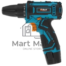 Дрель-шуруповерт Bort BAB-12x2Li-F, 12 В, 1,5 Ач, 36 Нм, щеточный