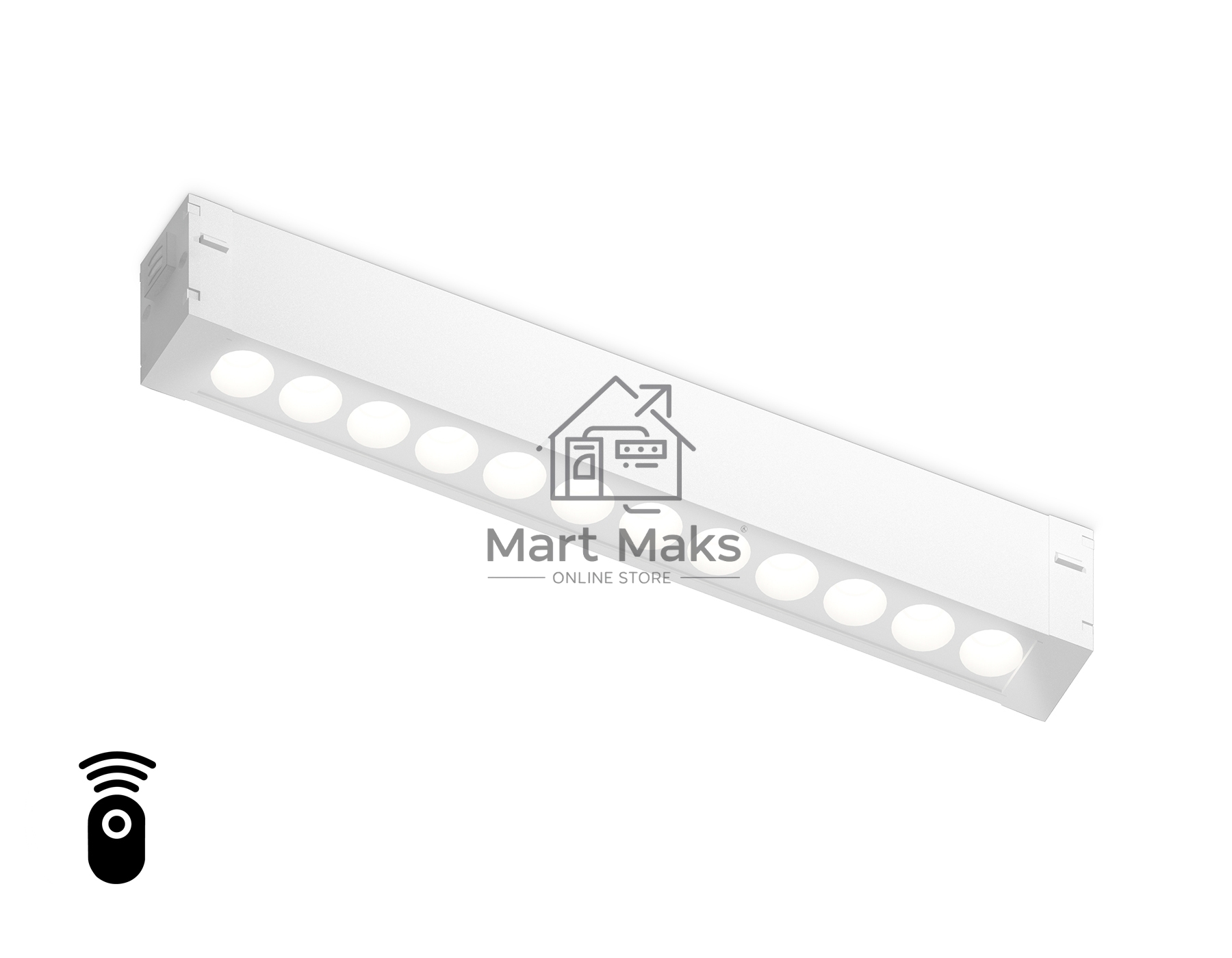 Управляемый светодиодный светильник для шинопровода Magnetic Ambrella light GL1301 WH белый IP20 12W 3000K-6400K 220V 24° 232*25*42 (Без ПДУ)