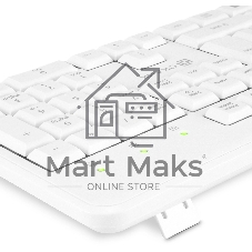 Комплект клавиатура+мышь Oklick S650 проводной, USB, 2000 DPI, белый