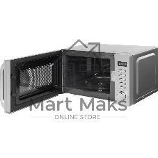 Микроволновая печь Haier HMB-DM208SA серебристый/черный, 20 л, 800 Вт, переключатели - кнопки, поворотный механизм