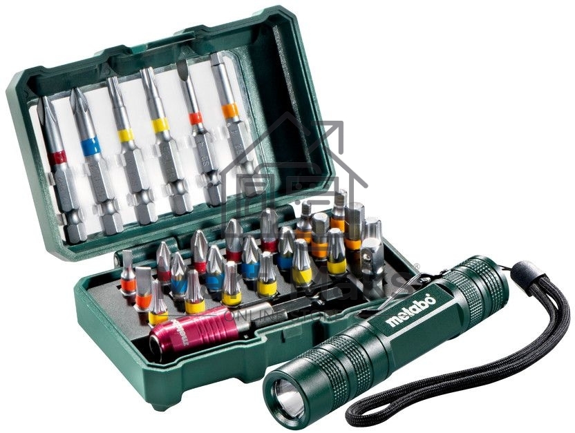 Набор бит METABO 626721000 29 предметов + LED фонарик