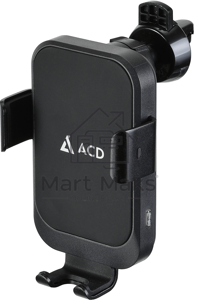 Автомобильная беспроводная зарядка-держатель с QC ACD ACD-W15QI-V1B 15Вт, 5В/2А~12В/1,5А RTL