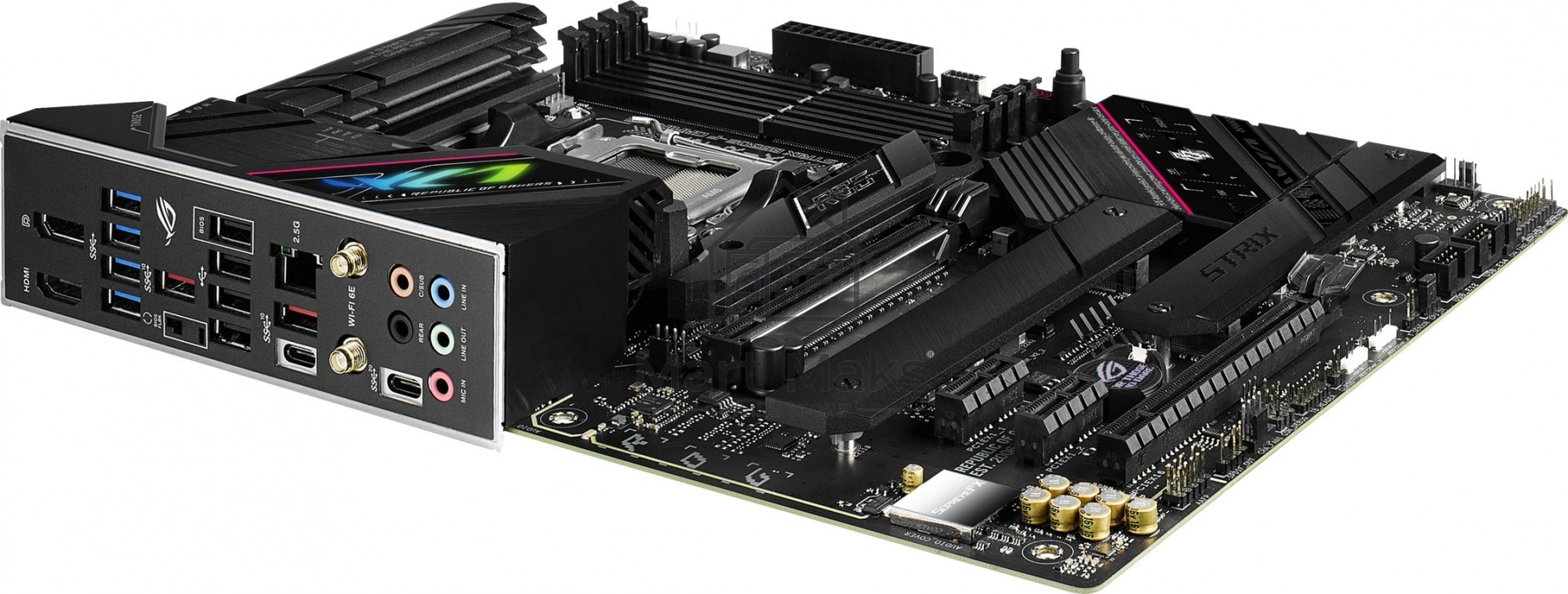 Материнская плата ASUS ROG STRIX B650E-F GAMING WIFI, AM5, AMD B650, 4xDDR5, 4xSATA, 3xM.2, 1xPCI-E 5.0 x16, 1xPCI-E 4.0 x4, 2xPCI-E x1, 1xHDMI, 1xDP, 1x 2.5Gb LAN, 4xUSB-A 2.0, 4xUSB-A 3.2 Gen 1, 2xUSB-A 3.2 Gen 2, 1xUSB-C 3.2 Gen 2, 1xUSB-C 3.2 Gen 2x2,