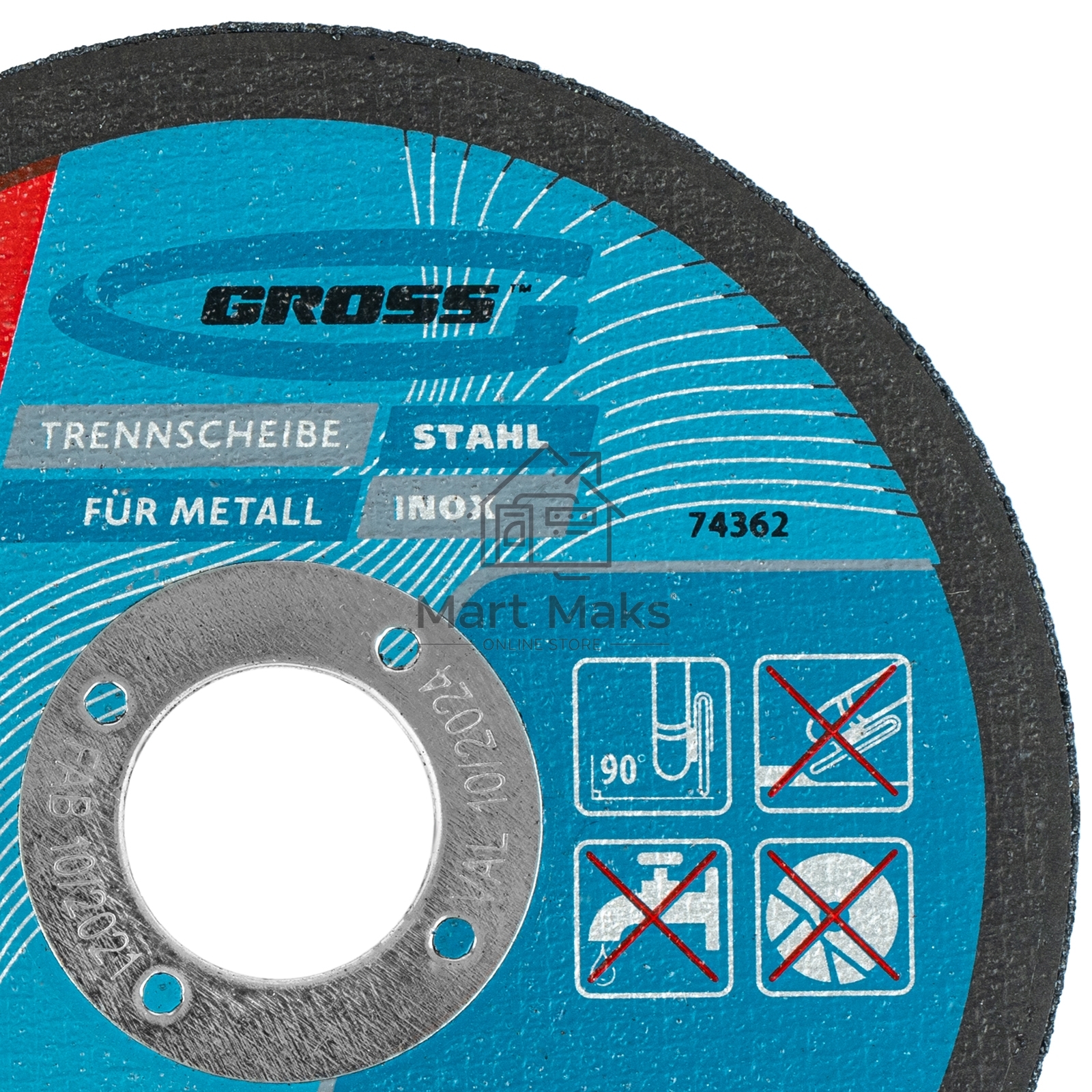 Круг отрезной по металлу Gross SWA60TBF 115х1.2х22.2мм 74362