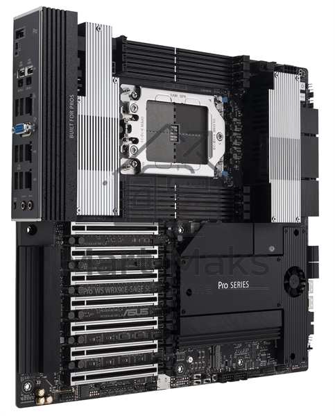 Материнская плата ASUS Pro WS WRX90E-SAGE SE, sTR5, AMD WRX90, 8xDDR5, 4xSATA, 4xM.2, 6xPCI-E 5.0 x16, 1xPCI-E 5.0 x8, 1xVGA, 2xMiniDP, 3x 10Gb LAN, 6xUSB-A 3.2 Gen 2, 1xUSB-A 2.0, 2xUSB-C USB4, 2x3.5 мм, 5.1, SSI EEB