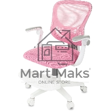 Кресло детское Бюрократ BuroKIDS 3 розовый Velvet 36, крестов. пластик