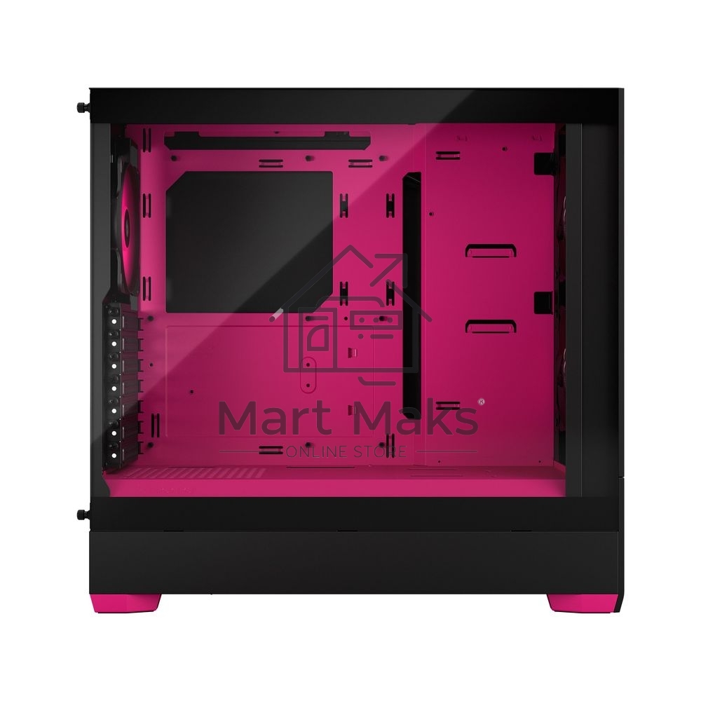 Корпус ПК без блока питания Fractal Design Pop Air RGB Magenta Core TG Clear Tint, Midi-Tower, 3x120mm RGB, 2xUSB-A 3.2 ATX, mATX, mITX черный/магента